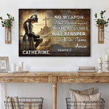 No Weapon That Is Formed Against You Will Prosper Isaiah 54:17 Faith Sign III - Tailored Canvases - Flyclothing LLC