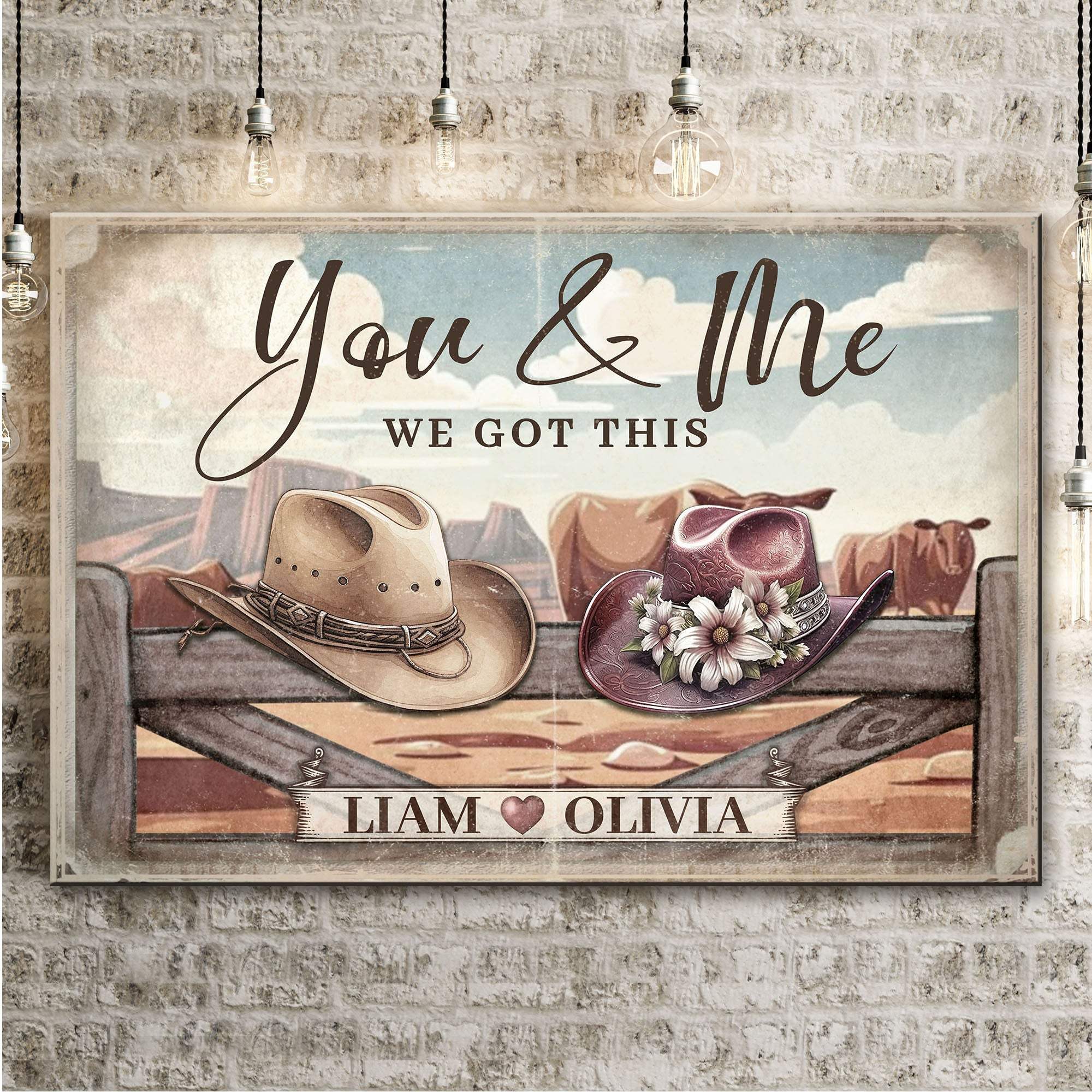 Cowboy Themed We Got This Couple Sign - Tailored Canvases - Flyclothing LLC