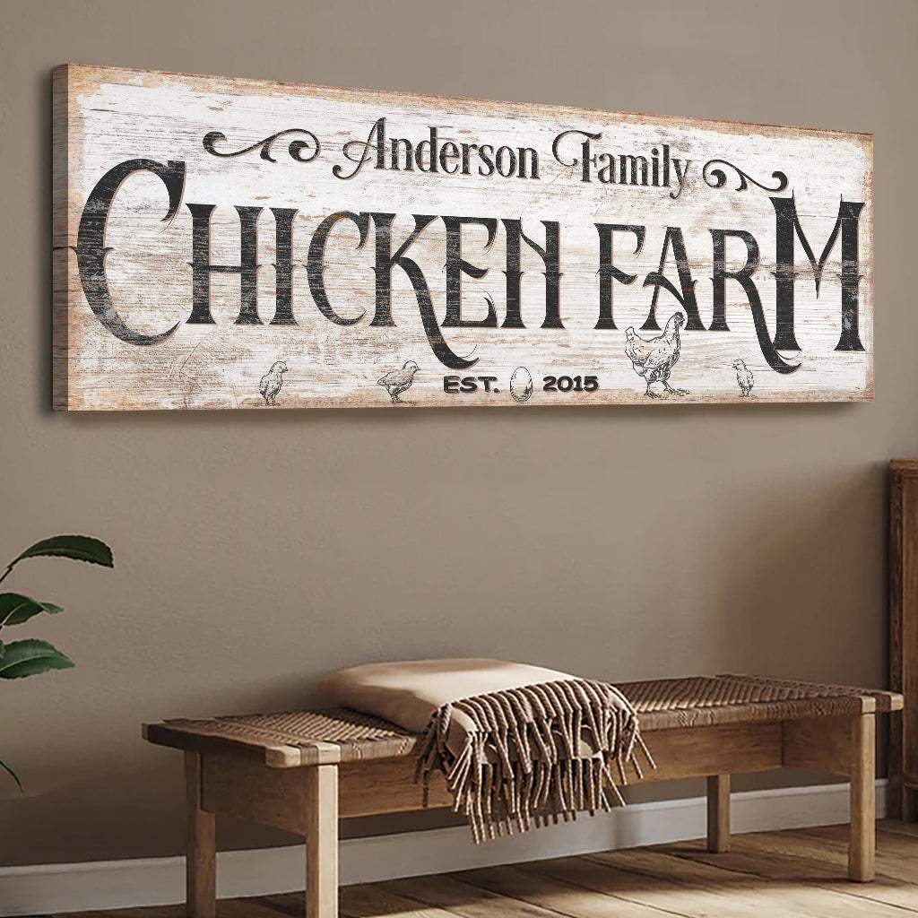 Chicken Farm Farmhouse Sign III - Tailored Canvases - Flyclothing LLC