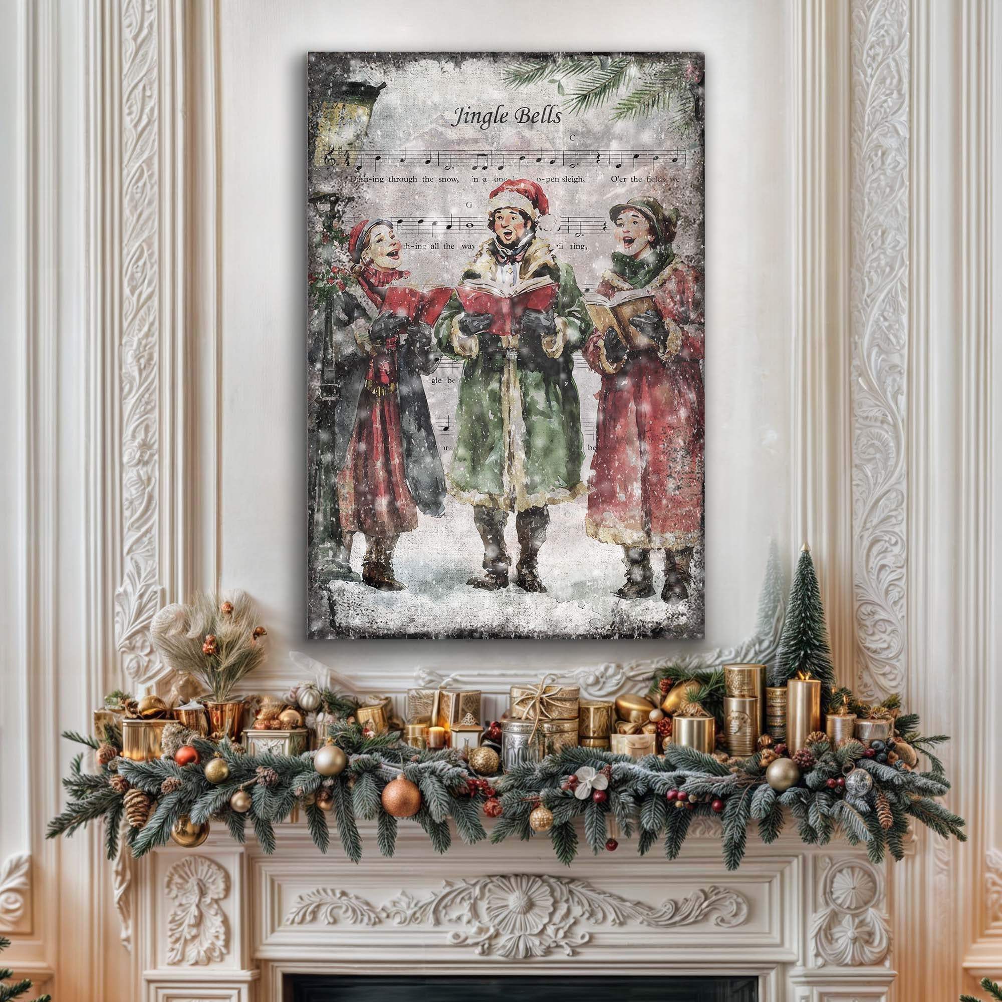 Vintage Christmas Carolers Wall Art II - Tailored Canvases - Flyclothing LLC
