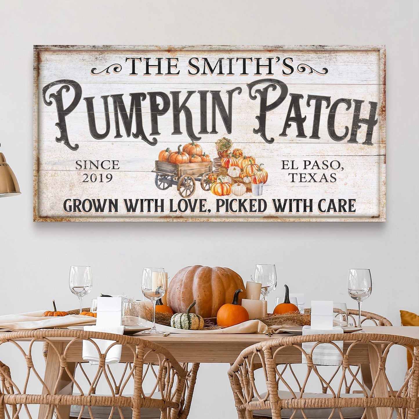 Personalized Pumpkin Patch Sign VII - Tailored Canvases - Flyclothing LLC