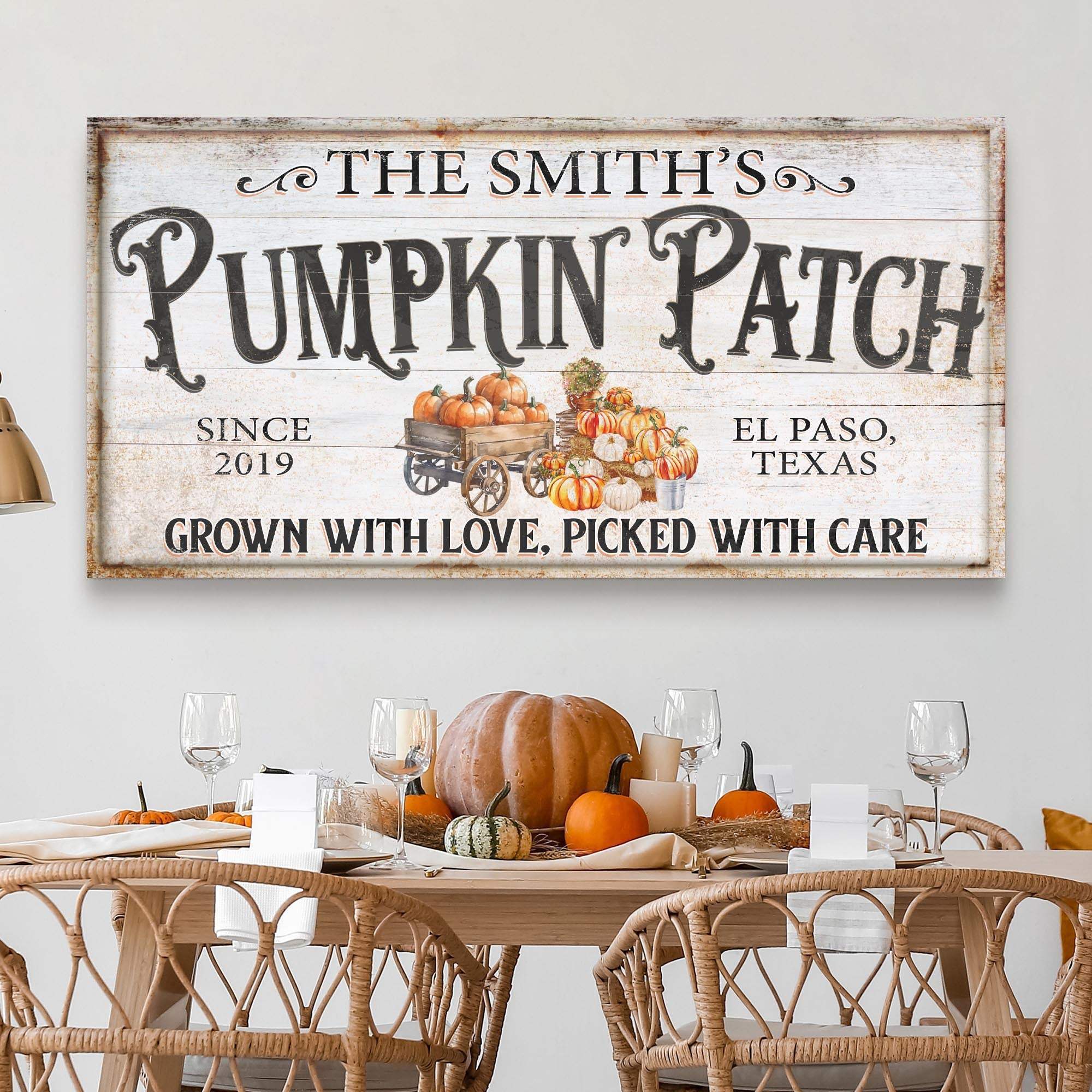 Personalized Pumpkin Patch Sign VII - Tailored Canvases - Flyclothing LLC