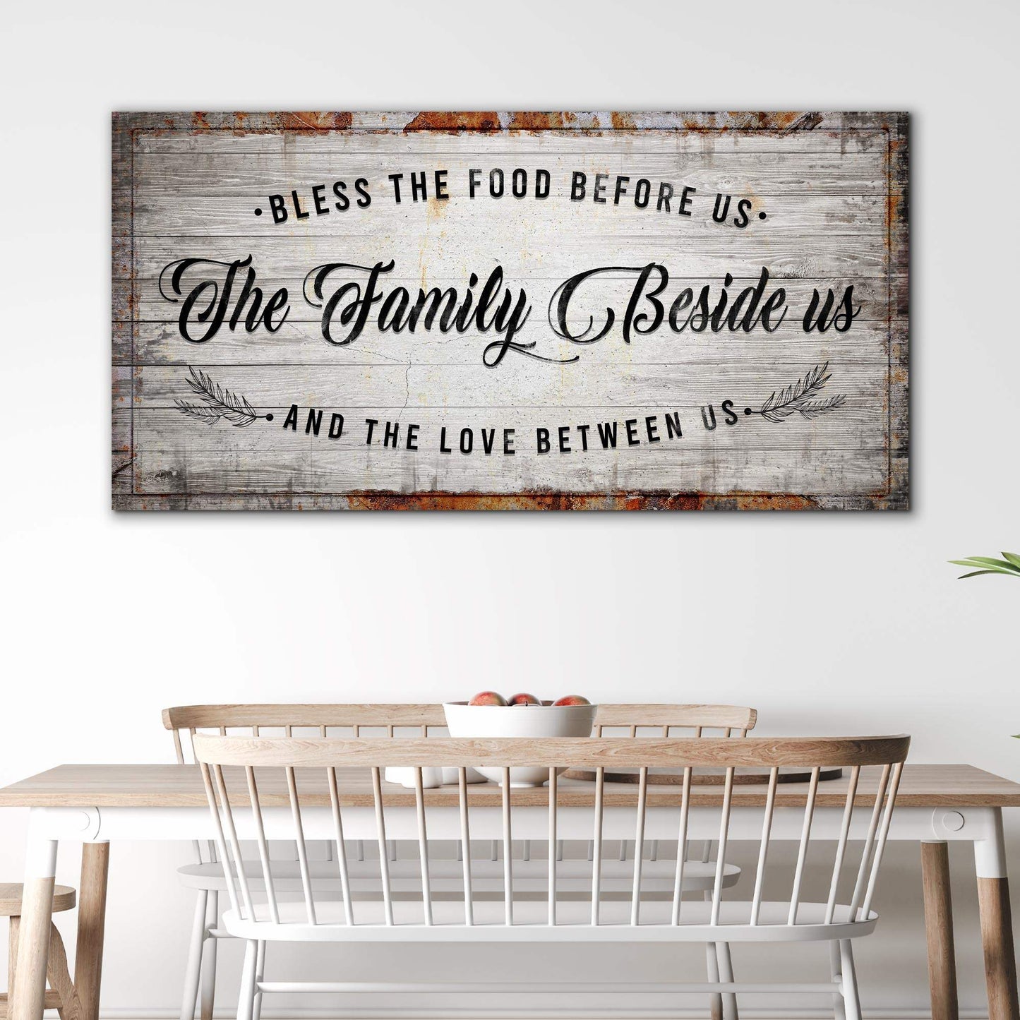 Bless The Food Before Us Kitchen Sign - Tailored Canvases - Flyclothing LLC
