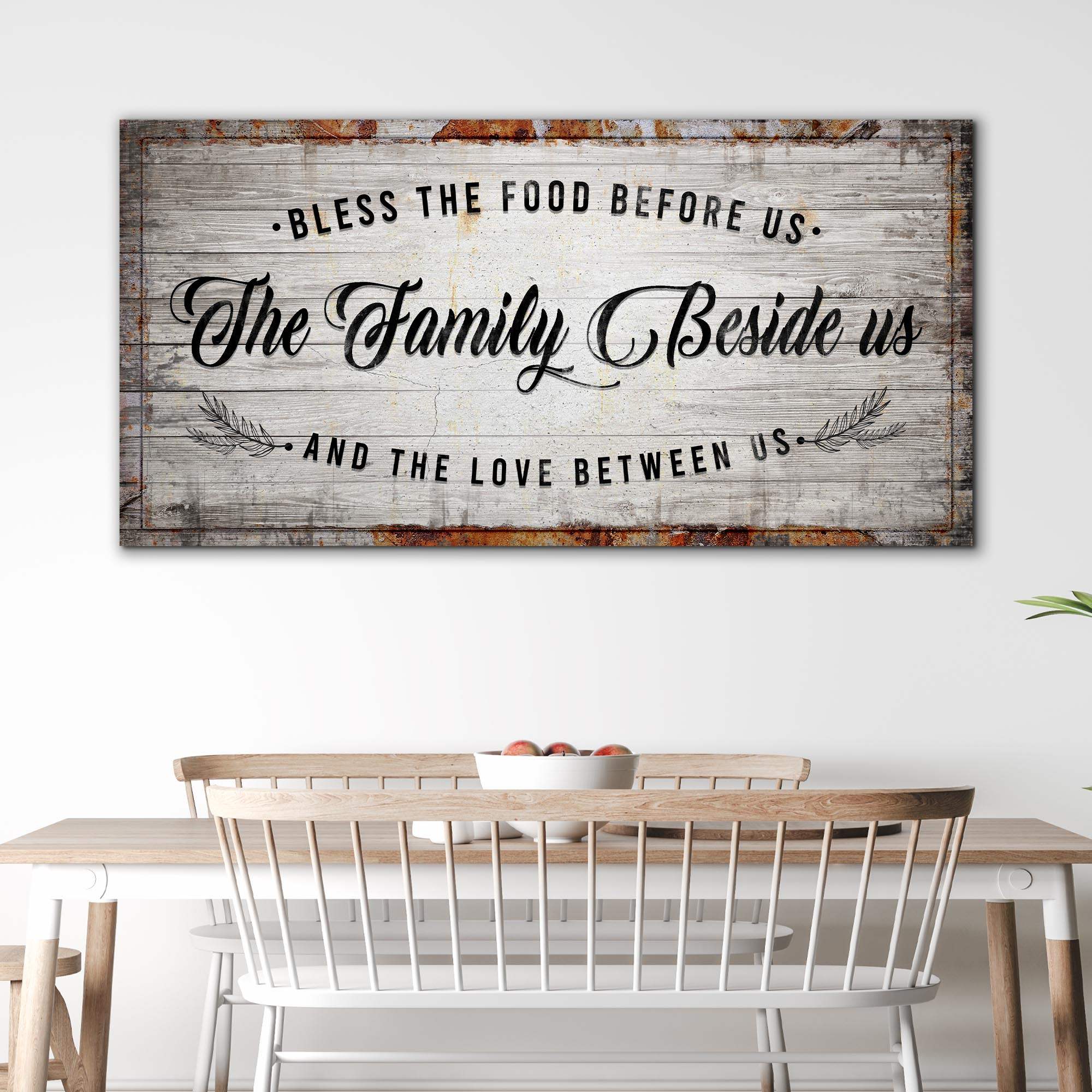 Bless The Food Before Us Kitchen Sign - Tailored Canvases - Flyclothing LLC