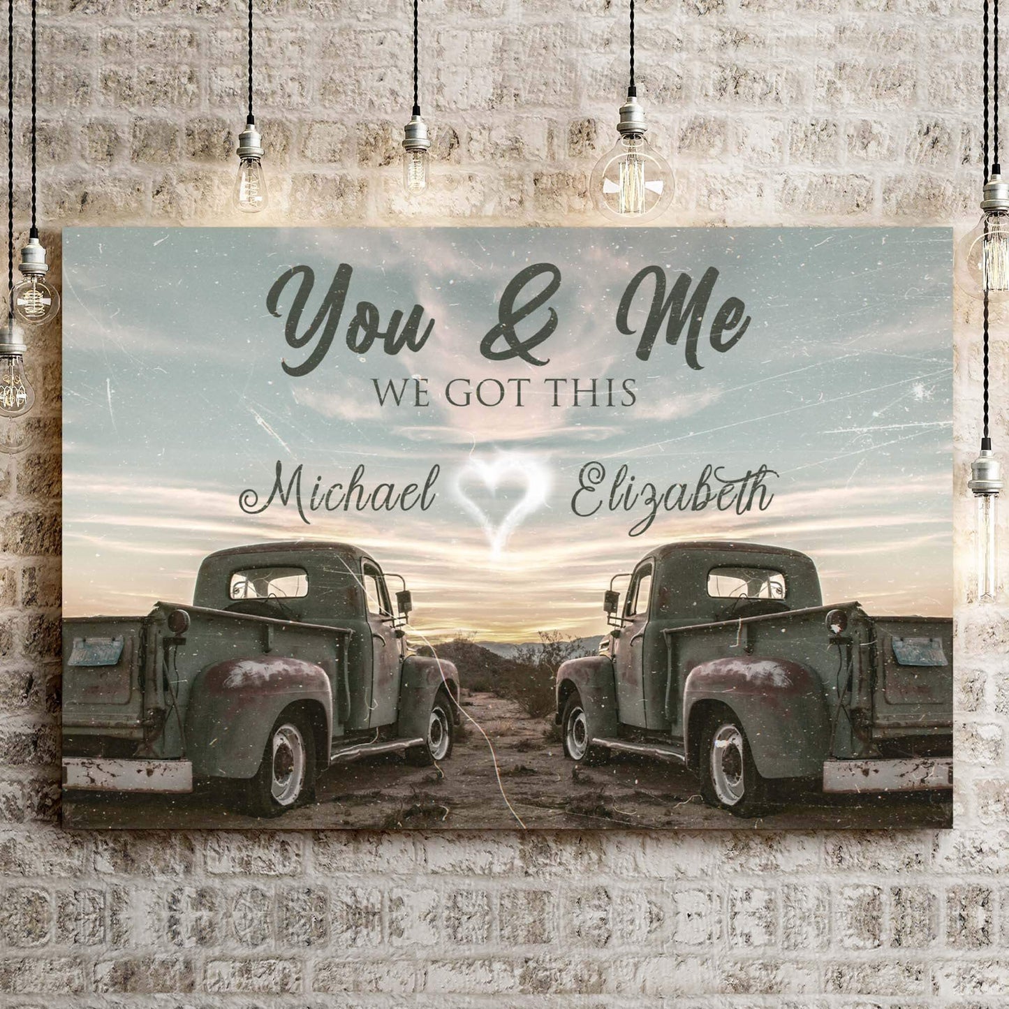 Vintage Truck Themed We Got This Couple Sign - Tailored Canvases - Flyclothing LLC