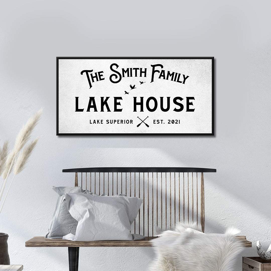 Rustic Family Lake House Sign - Tailored Canvases - Flyclothing LLC