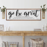 Go Be Great, Joshua 1:9 Faith Sign - Tailored Canvases - Flyclothing LLC
