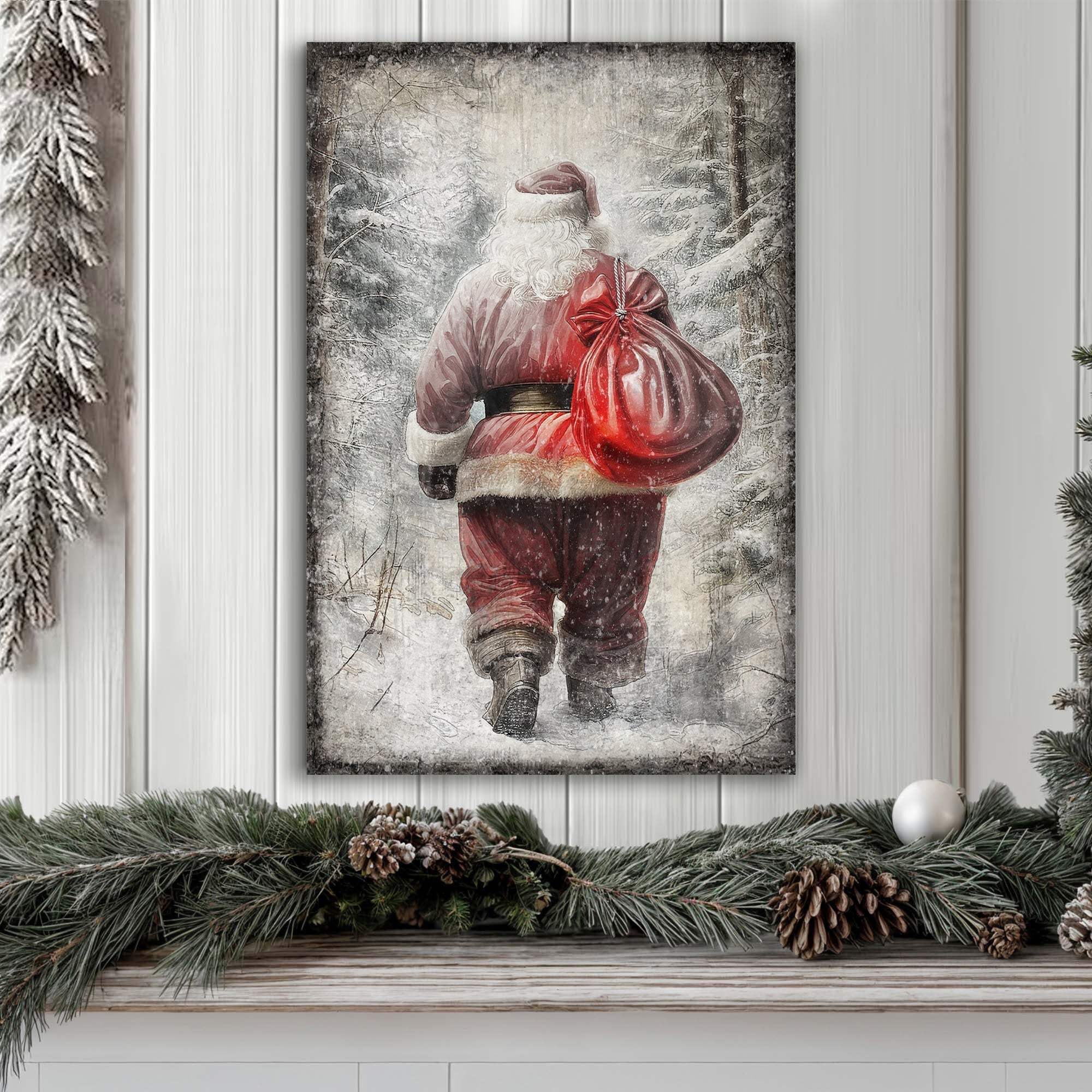 Vintage Christmas Santa Claus Wall Art III - Tailored Canvases - Flyclothing LLC