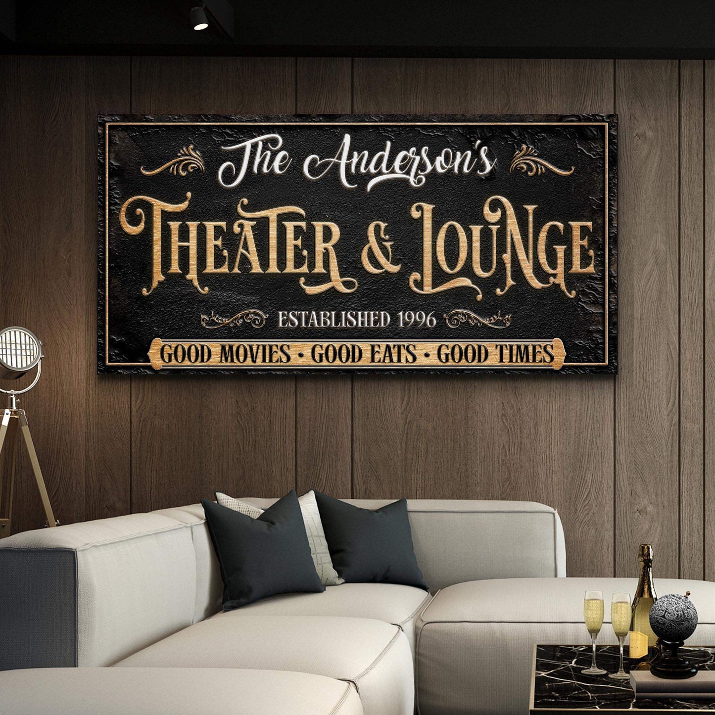 Family Theater And Lounge Sign VI - Tailored Canvases - Flyclothing LLC