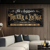 Family Theater And Lounge Sign VI - Tailored Canvases - Flyclothing LLC