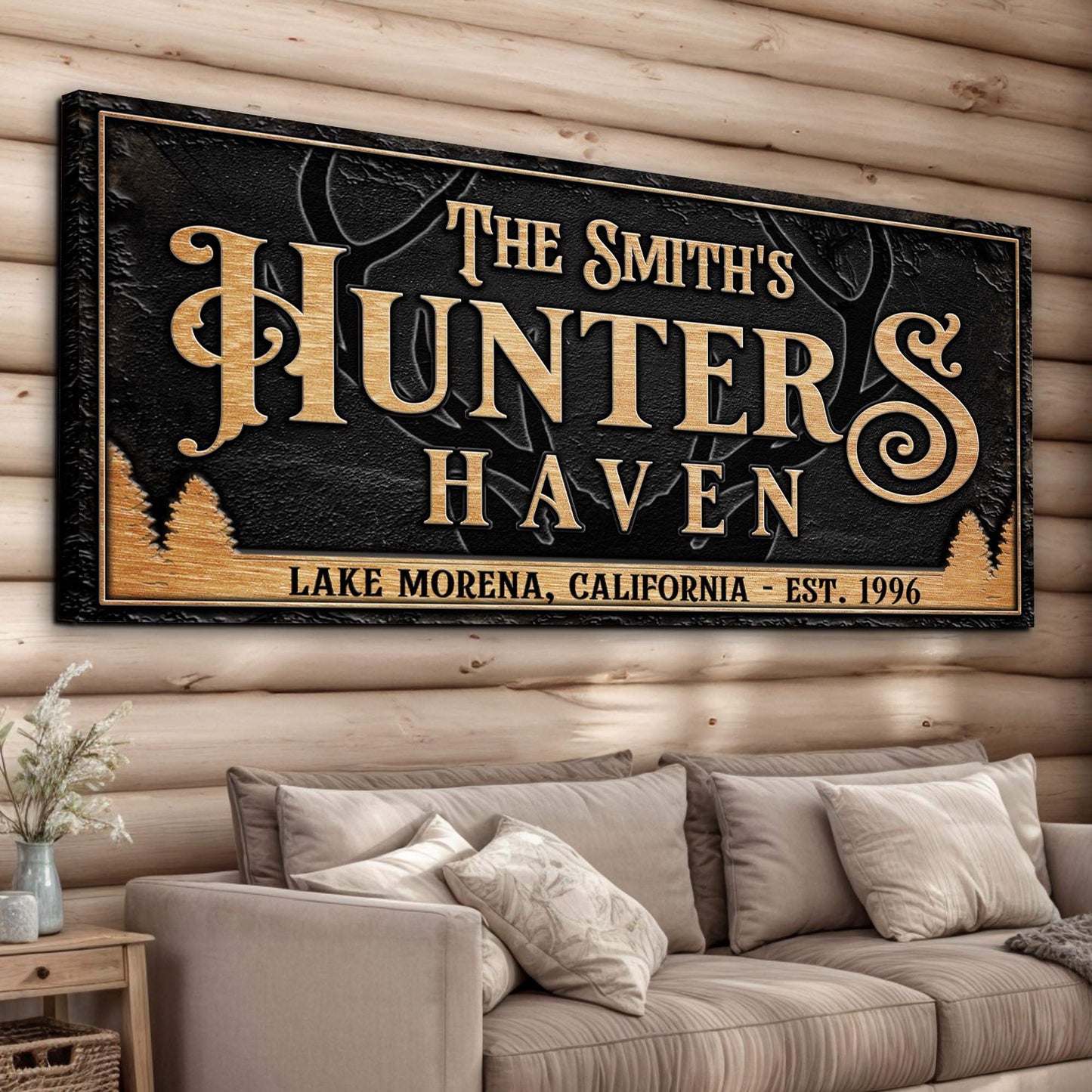 Personalized Hunters Haven Family Sign - Tailored Canvases - Flyclothing LLC