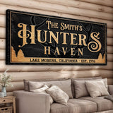 Personalized Hunters Haven Family Sign - Tailored Canvases - Flyclothing LLC