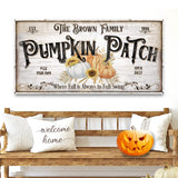 Personalized Pumpkin Patch Sign V - Tailored Canvases - Flyclothing LLC