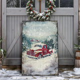 Vintage Truck With Christmas Tree Wall Art II - Tailored Canvases - Flyclothing LLC