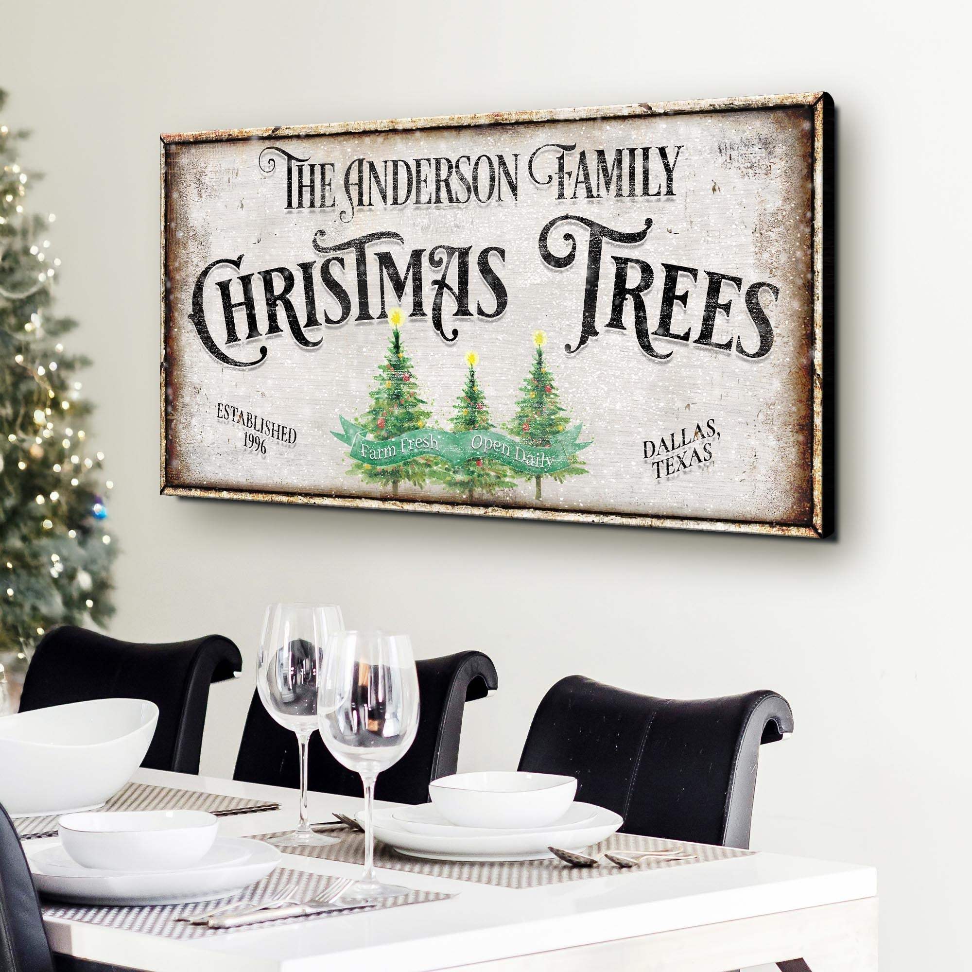 Family Christmas Tree Farm Sign III - Tailored Canvases - Flyclothing LLC