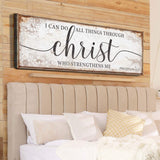 I Can Do All Things Through Christ Who Strengthens Me Faith Sign - Tailored Canvases - Flyclothing LLC