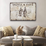 Cowboy Couple Sign - Tailored Canvases - Flyclothing LLC