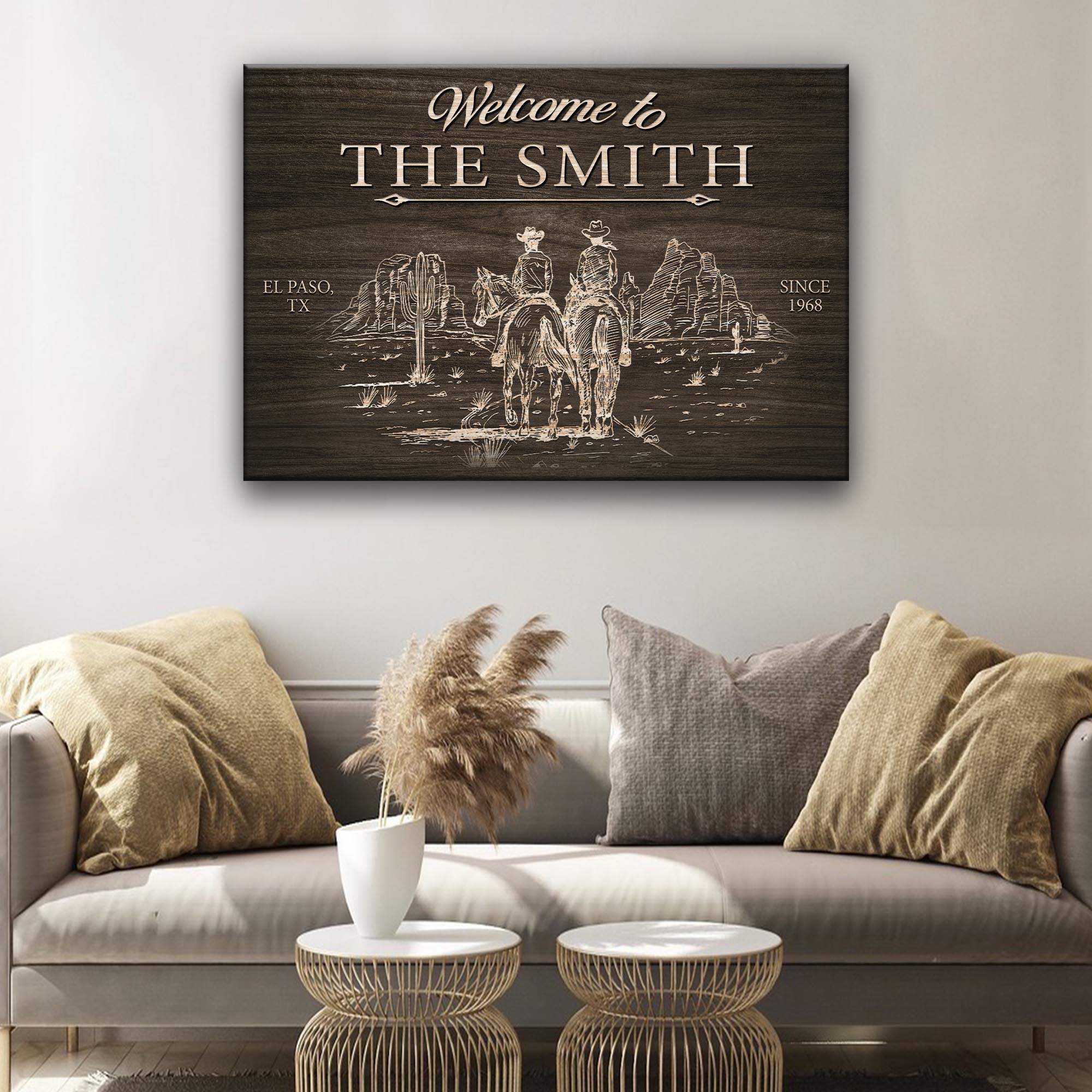 Cowboy Welcome Sign - Tailored Canvases - Flyclothing LLC