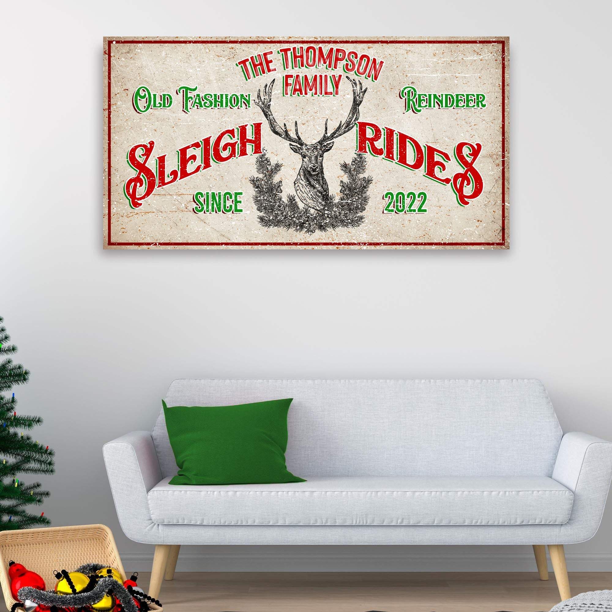 Christmas Reindeer Sign - Tailored Canvases - Flyclothing LLC