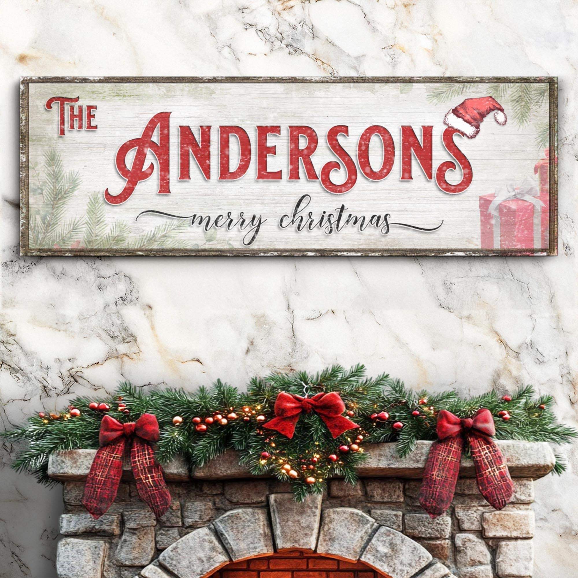 Christmas Family Name Sign V - Tailored Canvases - Flyclothing LLC