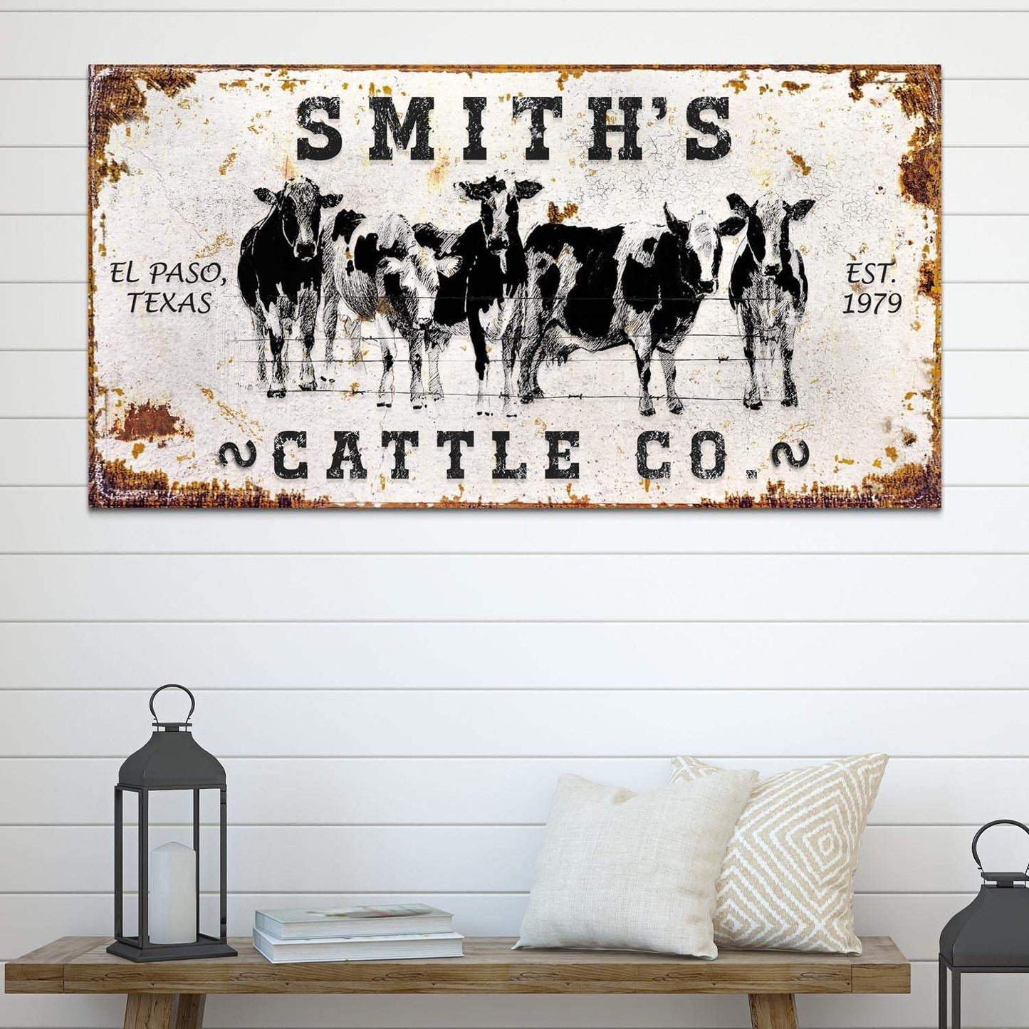 Personalized Cattle Sign II - Tailored Canvases - Flyclothing LLC