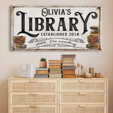 Shhh I'm Reading Library Sign - Tailored Canvases - Flyclothing LLC