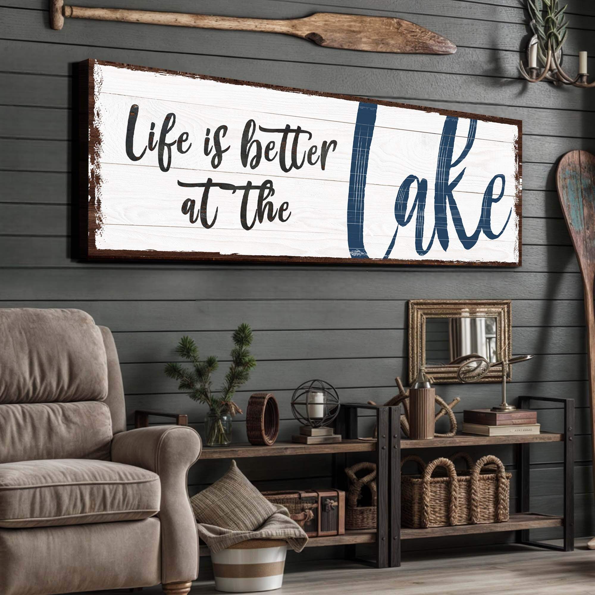Life Is Better At The Lake Sign II - Tailored Canvases - Flyclothing LLC