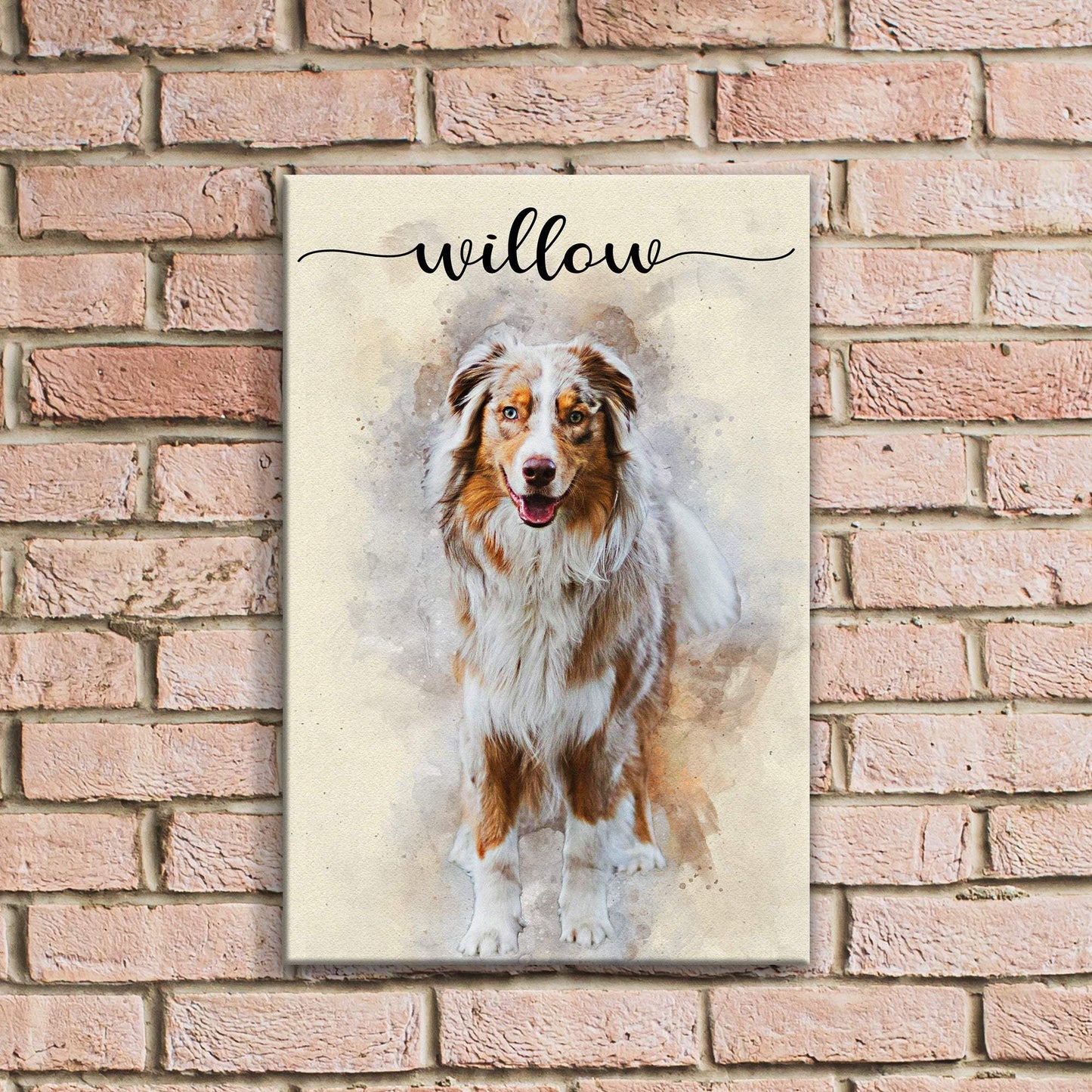 Pet Memorial Watercolor Portrait Sign II - Tailored Canvases - Flyclothing LLC