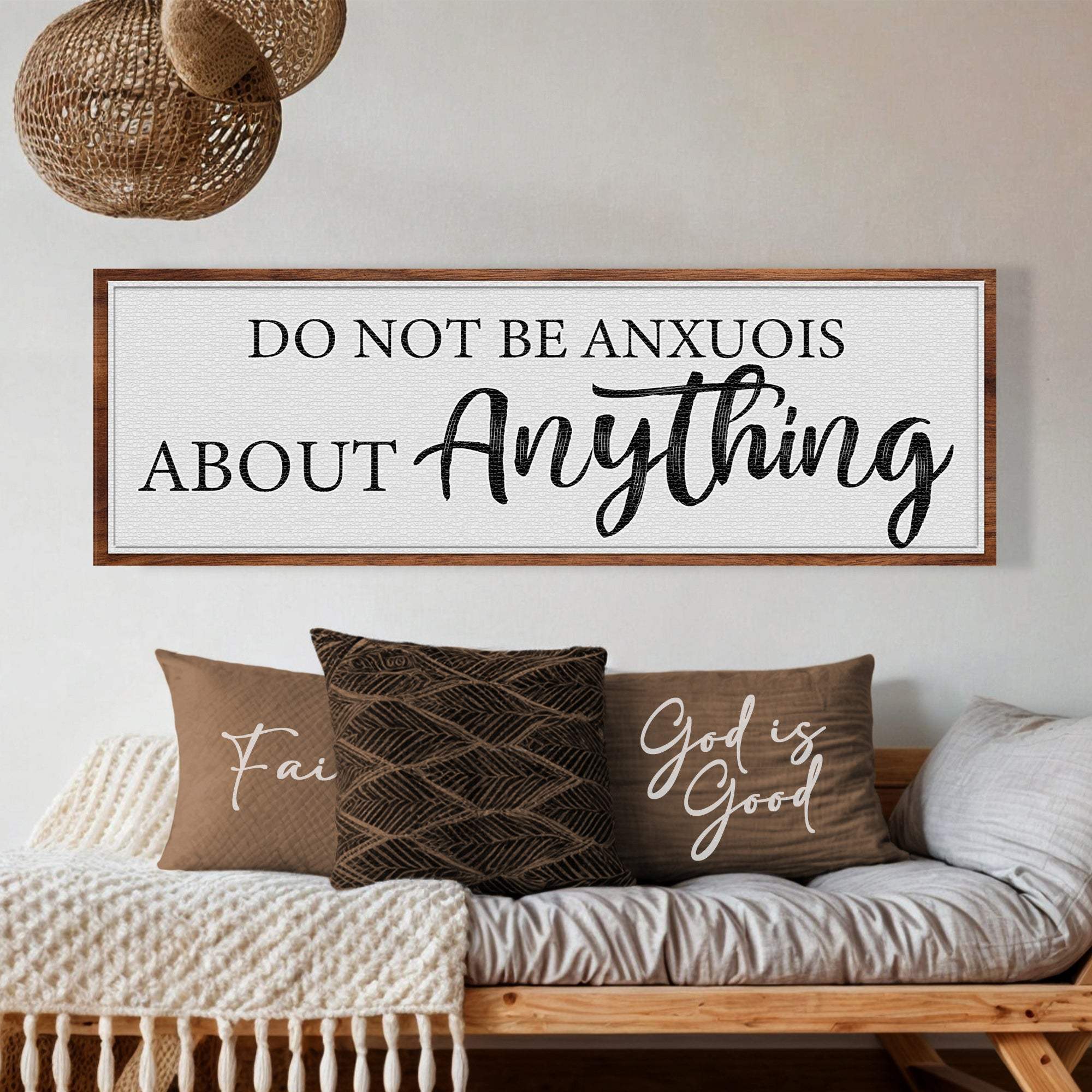 Do Not Be Anxious About Anything Faith Sign III - Tailored Canvases - Flyclothing LLC