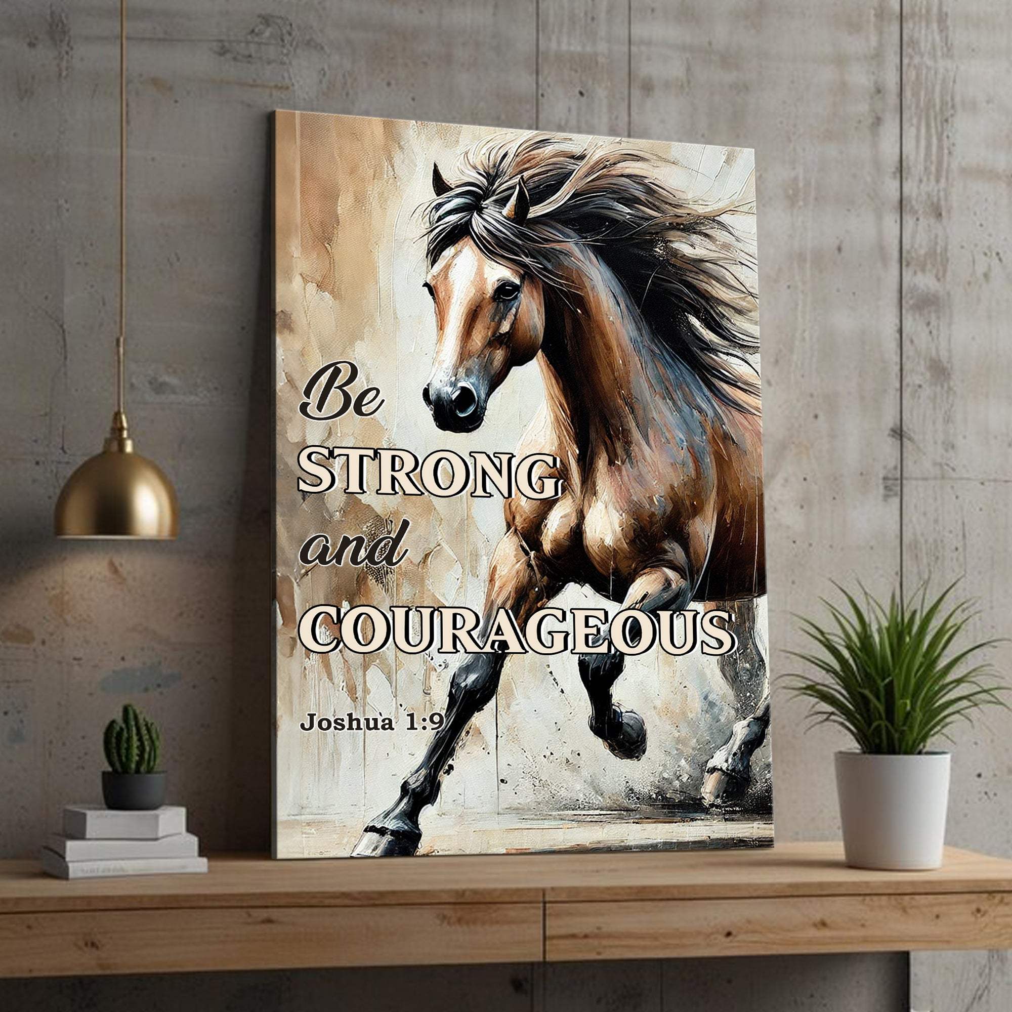 Be Strong And Courageous Faith Sign V - Tailored Canvases - Flyclothing LLC