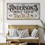 Personalized Horse Ranch Sign II - Tailored Canvases - Flyclothing LLC