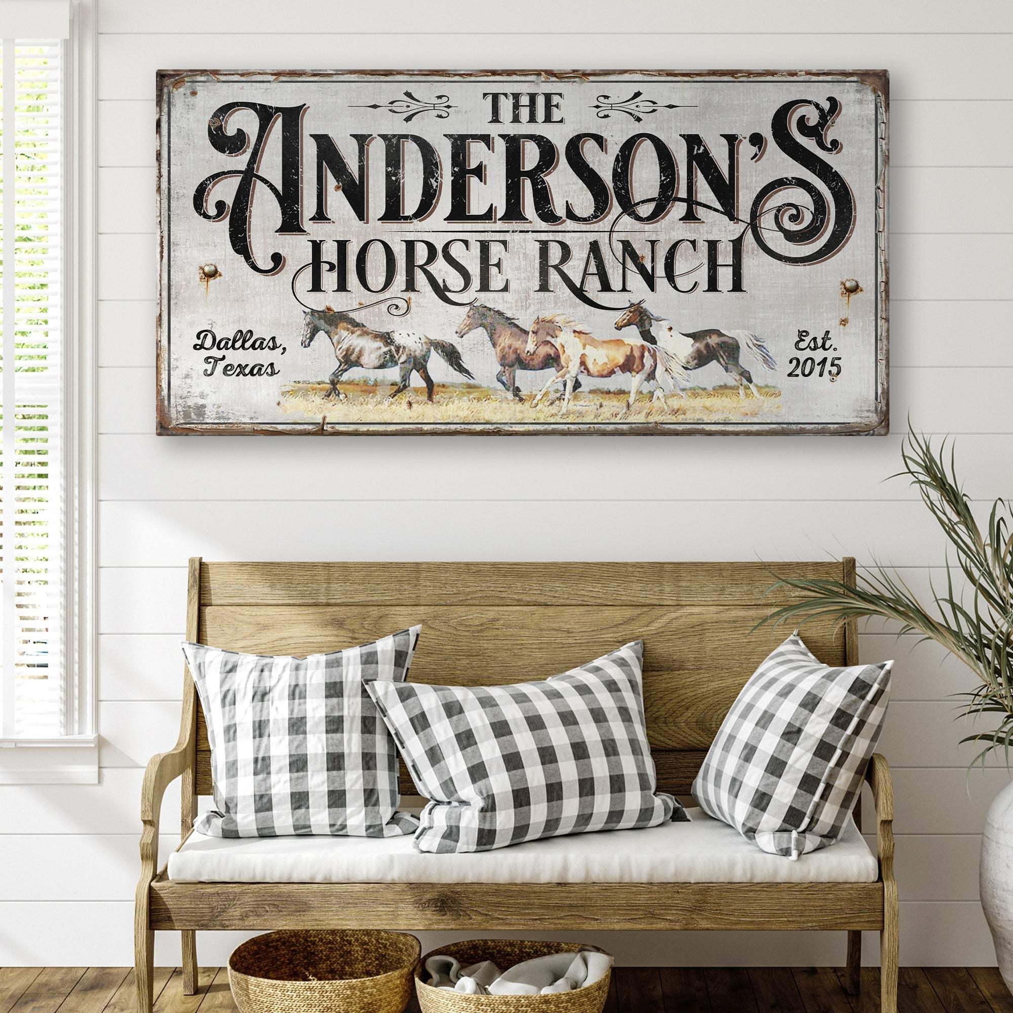 Personalized Horse Ranch Sign II - Tailored Canvases - Flyclothing LLC