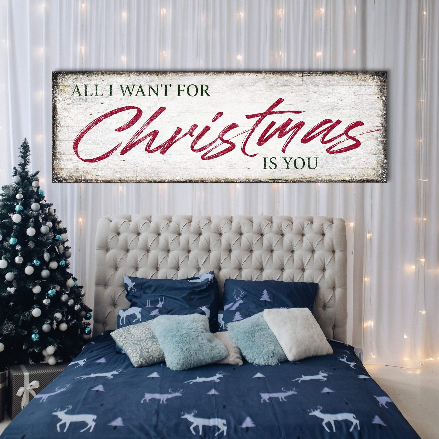All I Want For Christmas Is You Sign III - Tailored Canvases - Flyclothing LLC