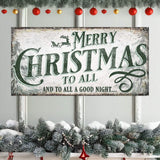 Merry Christmas To All And Goodnight Sign II - Tailored Canvases - Flyclothing LLC