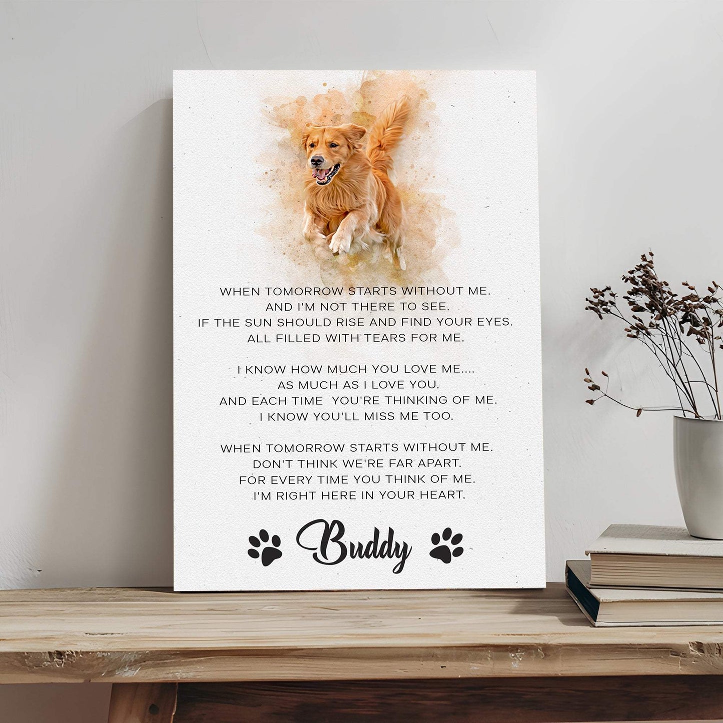 Pet Memorial Sign I'm Right Here In Your Heart - Tailored Canvases - Flyclothing LLC