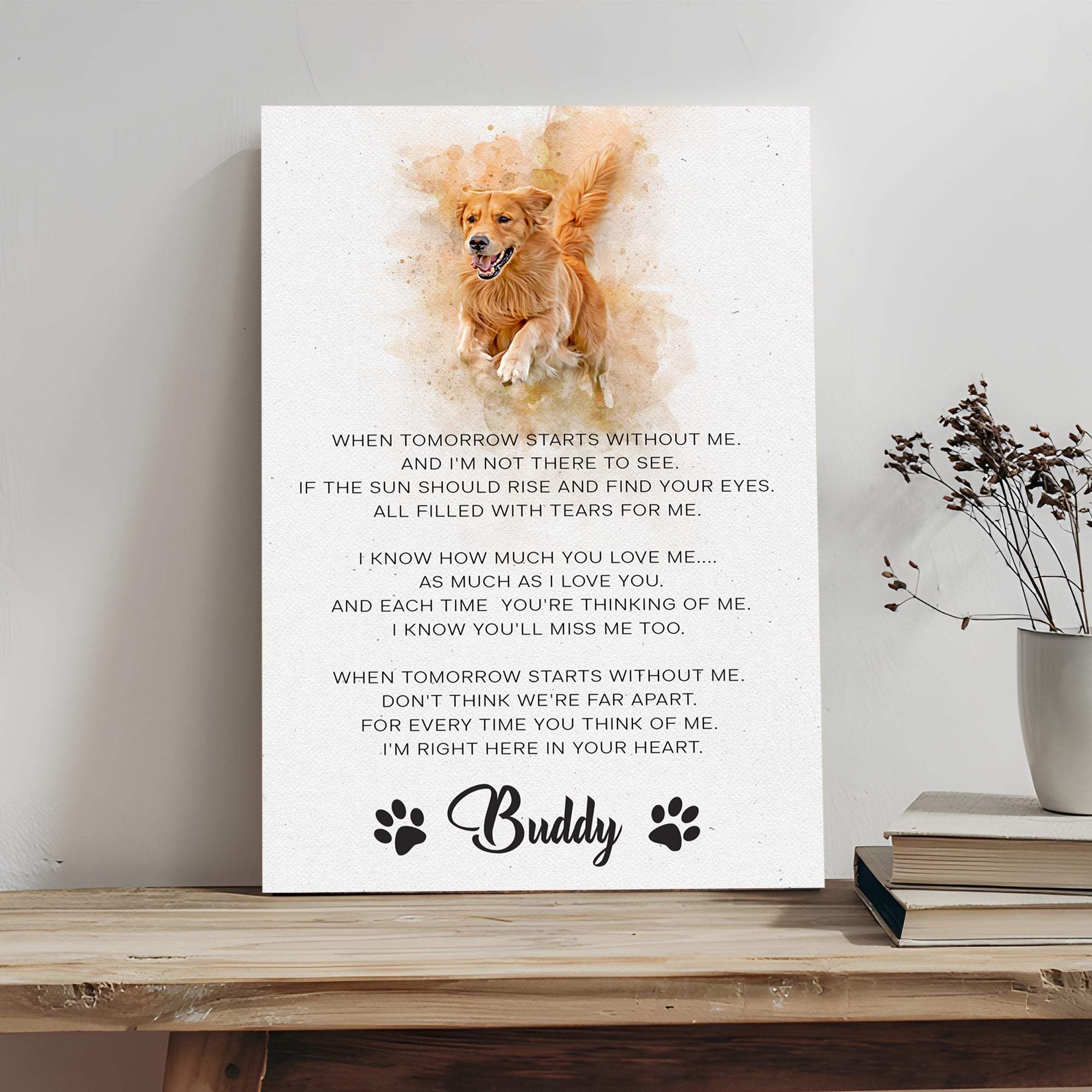 Pet Memorial Sign I'm Right Here In Your Heart - Tailored Canvases - Flyclothing LLC