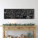 1 Corinthians 13: 'Love Is Patient' - Rustic Christian Wall Art, Religious Decor for Living Room - Tailored Canvases - Flyclothing LLC