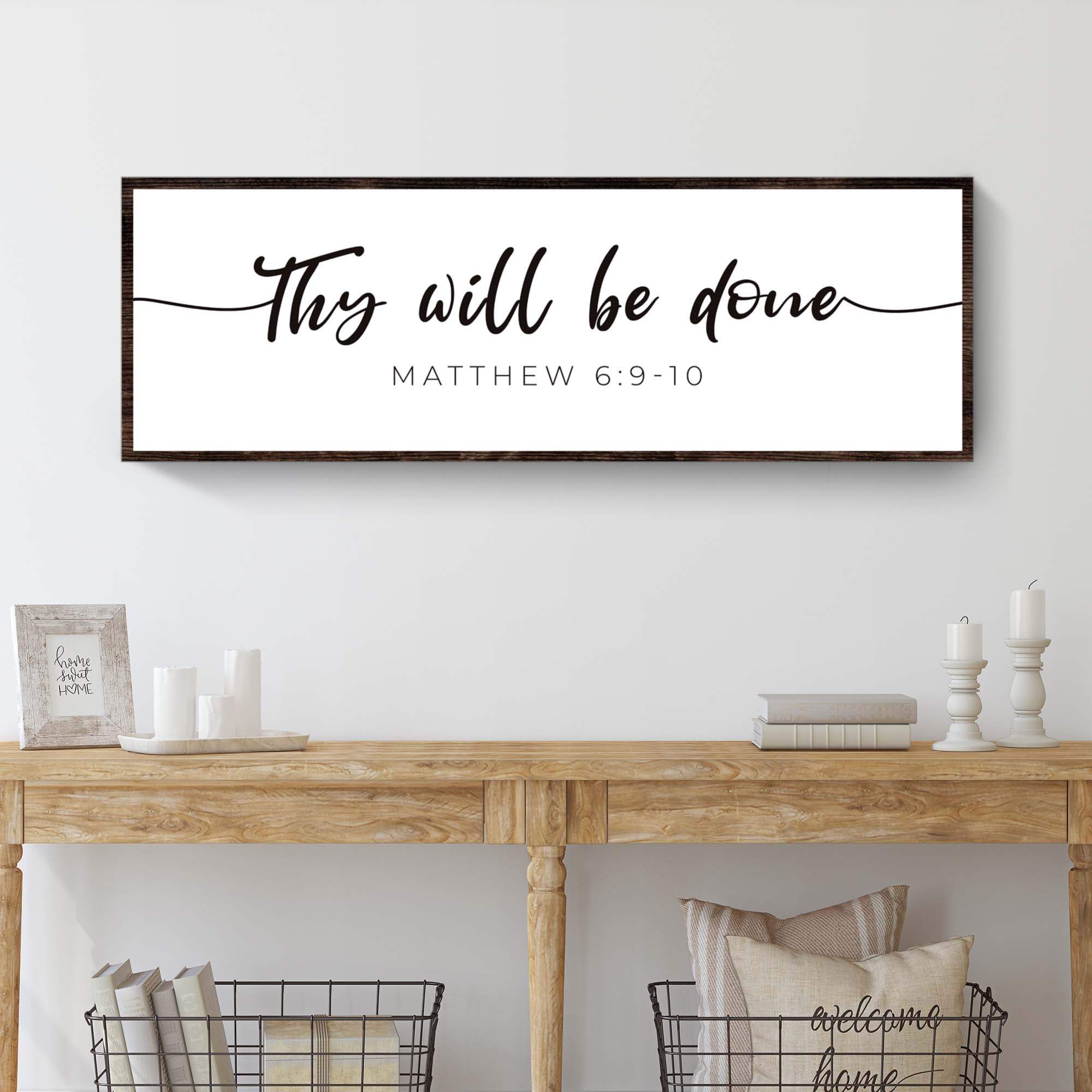 Thy Will Be Done Faith Sign III - Tailored Canvases - Flyclothing LLC