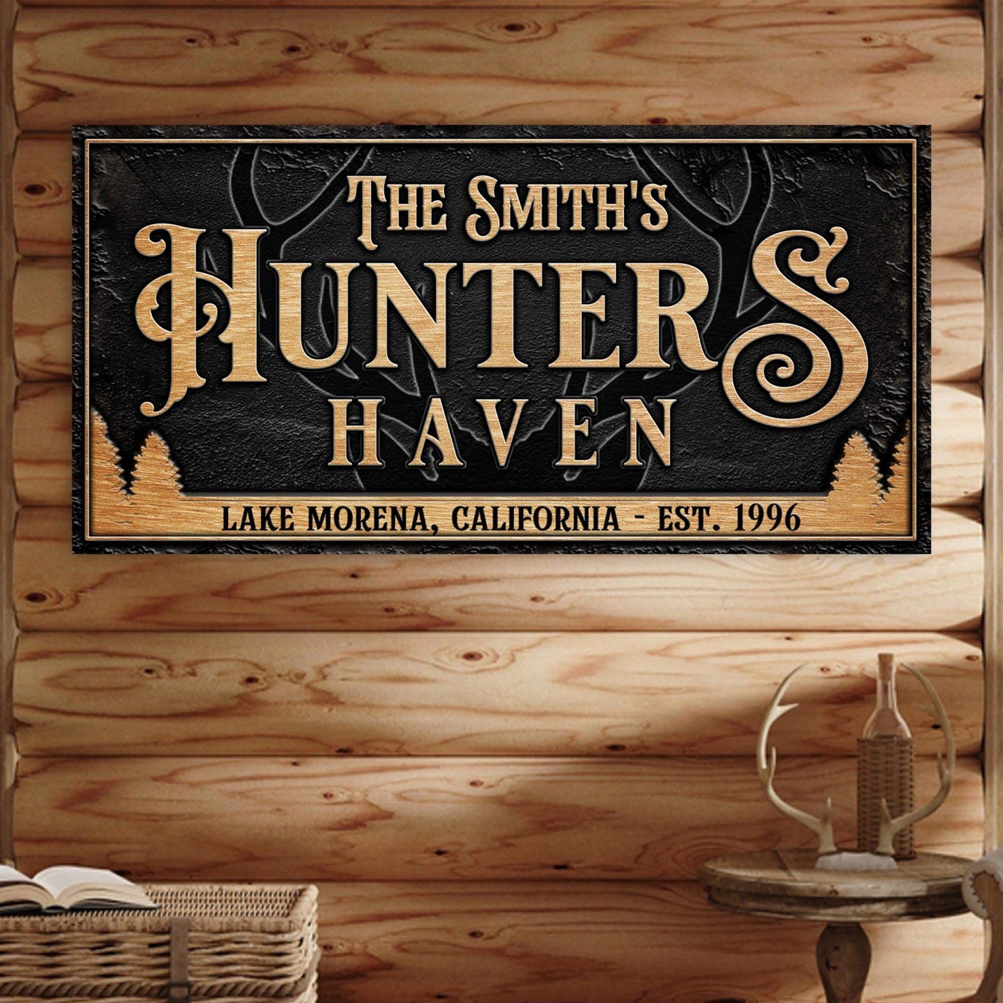 Personalized Hunters Haven Family Sign - Tailored Canvases - Flyclothing LLC