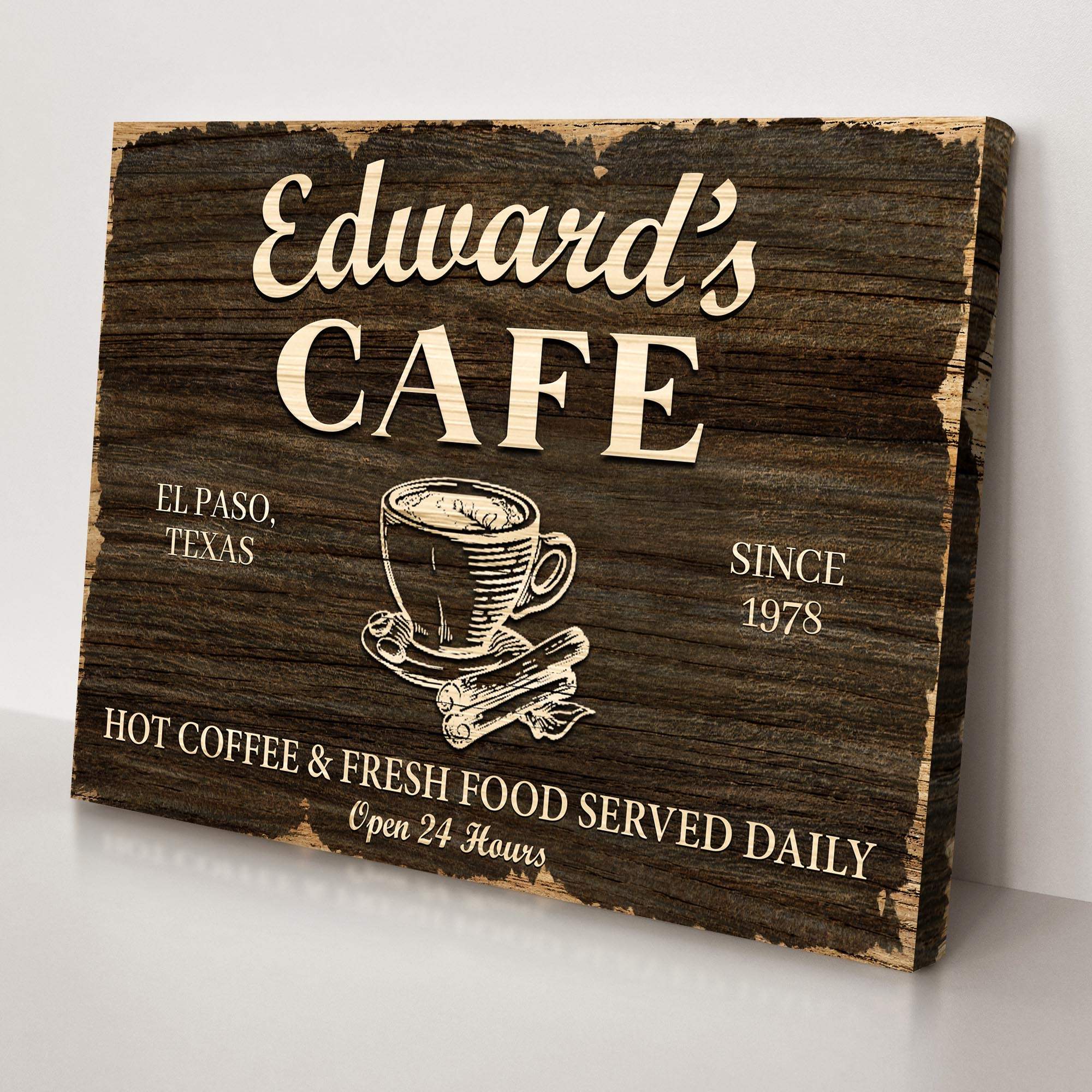 Cafe Sign III - Tailored Canvases - Flyclothing LLC