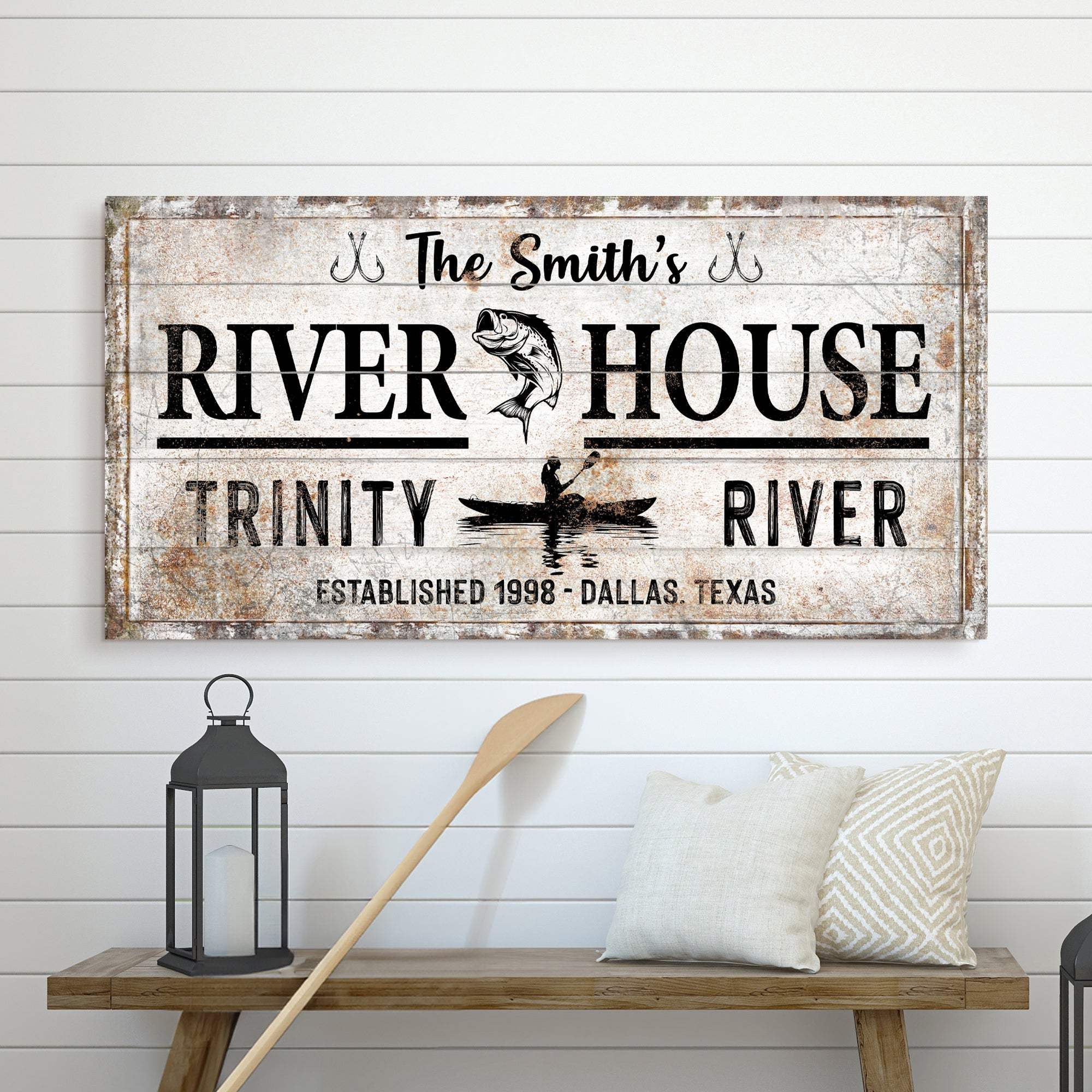 Personalized River House Sign II - Tailored Canvases - Flyclothing LLC