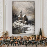 Vintage Church Christmas Wall Art II - Tailored Canvases - Flyclothing LLC