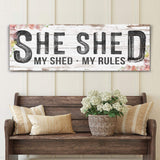 Personalized She Shed Sign XIV - Tailored Canvases - Flyclothing LLC