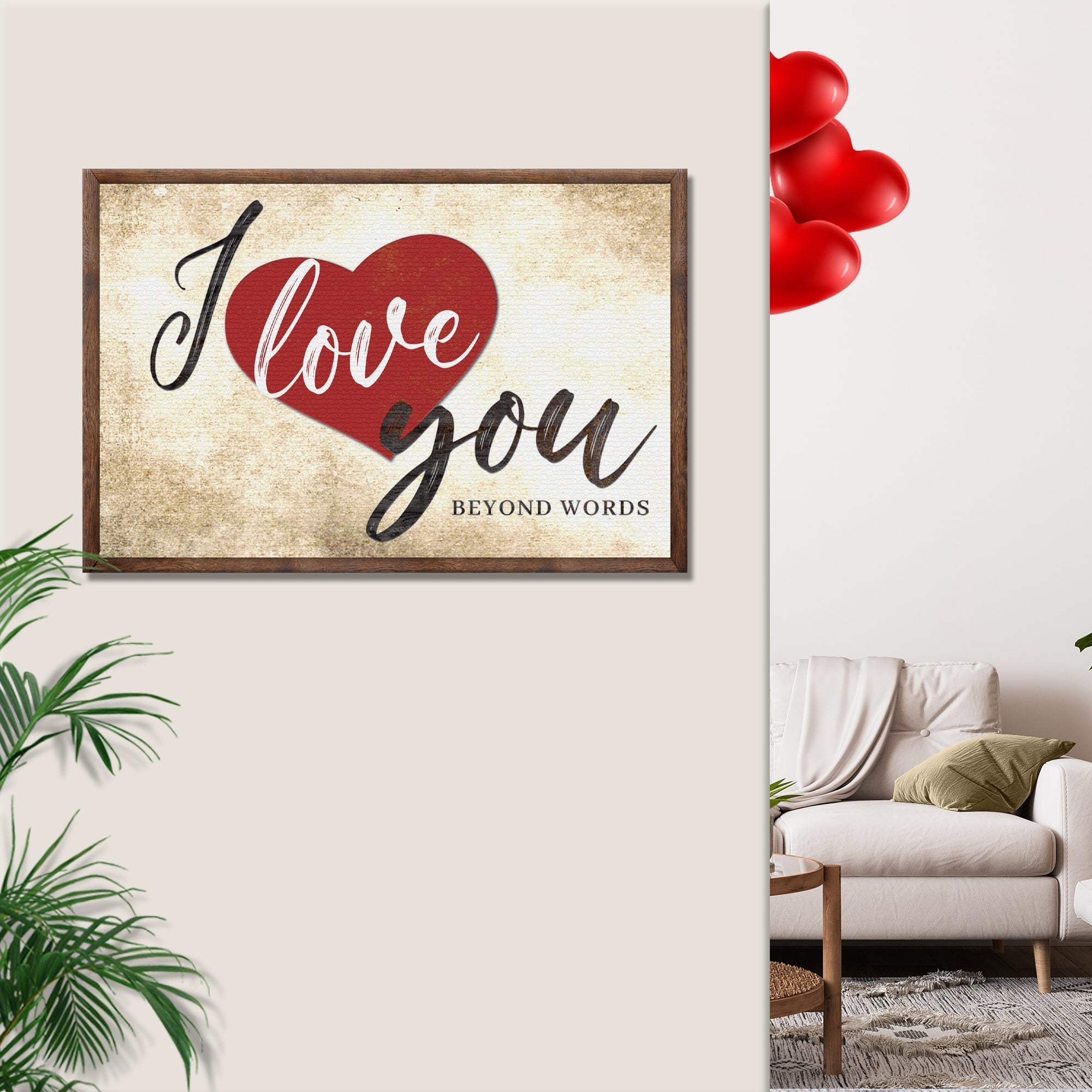 Valentine Beyond Words Sign - Tailored Canvases - Flyclothing LLC