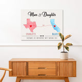 Mother's Day Sign Home Is Where My Heart Is - Tailored Canvases - Flyclothing LLC
