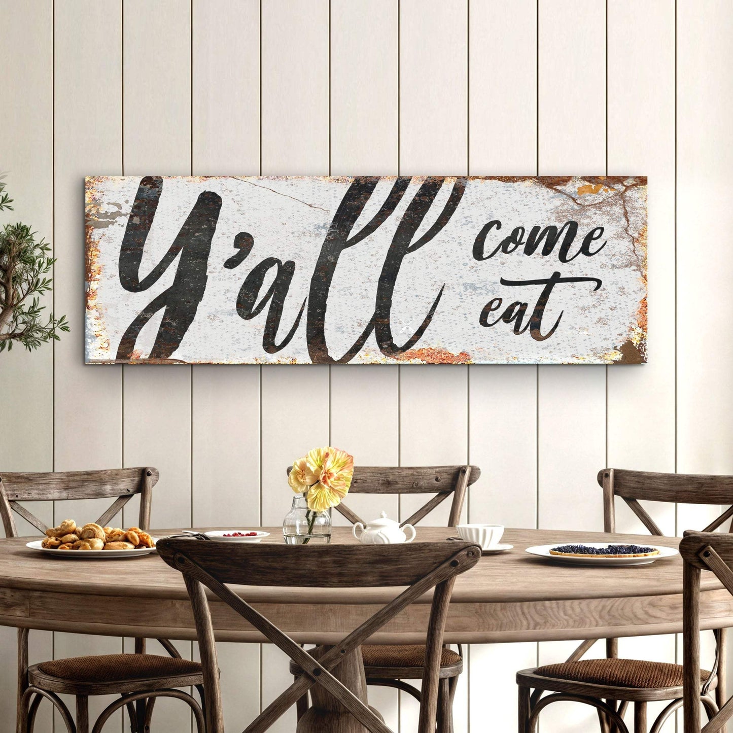 Y'all Come Eat Kitchen Sign III - Tailored Canvases - Flyclothing LLC