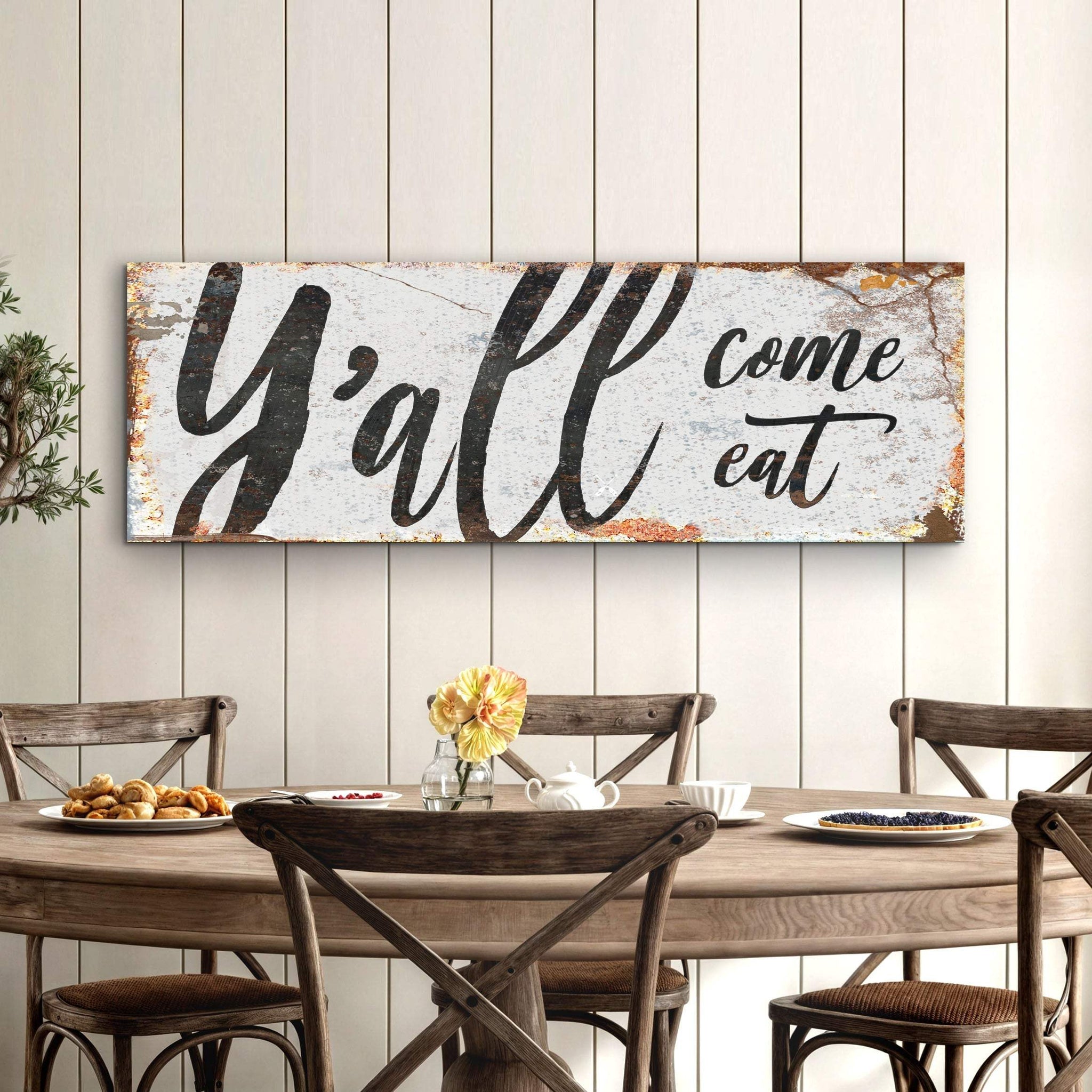 Y'all Come Eat Kitchen Sign III - Tailored Canvases - Flyclothing LLC