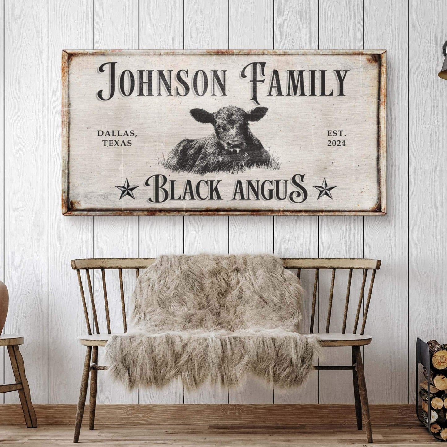 Black Angus Cattle Sign - Tailored Canvases - Flyclothing LLC