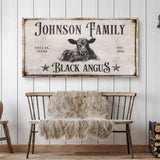 Black Angus Cattle Sign - Tailored Canvases - Flyclothing LLC