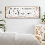 The Lord Is My Shepherd I Shall Not Want Psalm 23:1 Faith Sign - Tailored Canvases - Flyclothing LLC